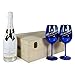 Produktbild 75 cl Moet & Chandon Ice Imperial Champagner mit 2 x Moet & Chandon Champagnerbechern in einer Geschenkbox aus Holz als Andenken - Ideen für Geburtstag, Jubiläum