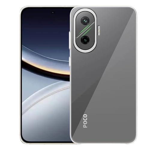 Image of Amazon Brand - Solimo for Poco F7 5G Premium Transparent Soft Silicon Crystal Clear Back Cover [Transparent]