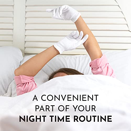 Extra Small Kids Size White Cotton Gloves For Moisturizing Over Night Cosmetic Inspection Premium Quality Eczema Dry Sensitive Irritated Skin Spa Therapy Wristband (7 Pairs) #TOP3