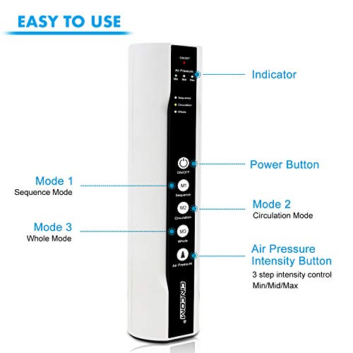 Cincom Leg Massager For Circulation And Pain Relief, Air Compression Foot Leg Calf Thigh Massage, Full Leg Massager 3 Modes 3 Intensities 2 Extenders, Gift For Family #TOP3