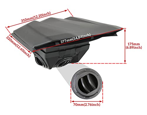 Sautvs Flat Aluminum Roof Ram Air Kit For Polaris Rzr Xp/ Xp4 1000 2014-2023, Rzr Pro Xp 2020-2023 And Can-Am Maverick X3, Maverick Trail, Maverick Sport Accessories (Replace #715005279, 1Pcs) #TOP5