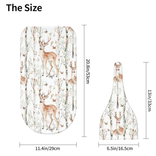Image of Cute Deer Animal Woodland Swaddle Blanket with Beanie Hat Set Newborn Swaddle Wrap Soft Baby Receiving Blankets Baby Swaddle Blanket for Baby Boys and Girls