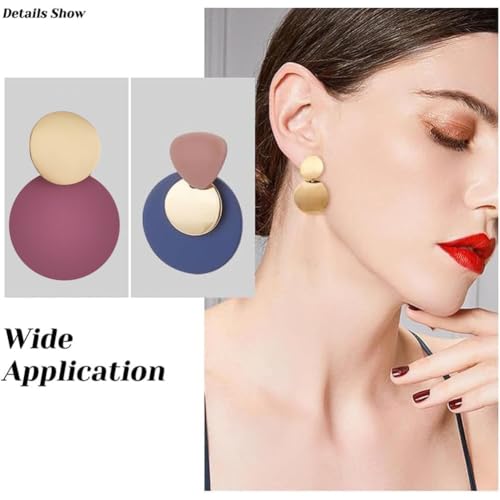 ANATTASOUL 8 Pairs Big Gold Geometric Drop Earrings - Round & Dangle Statement Earrings for Women Birthday Valentine’s Wedding Gift3
