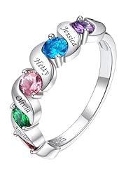 5 Birthstones Ring (Engraved)