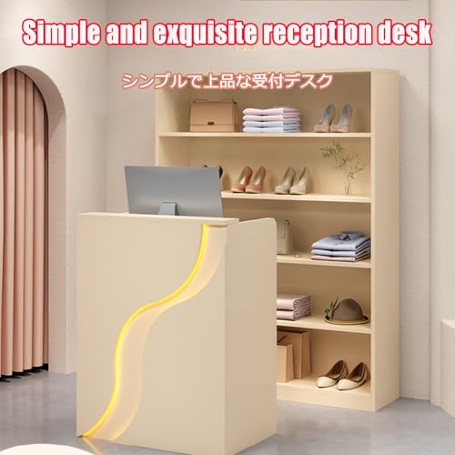 Generico Banco Reception Moderno, Ampio bancone Front-End, Pannello Ecologico, Design Elegante per Ufficio e attività Commerciali, bancone Front-End Elegante da 100 cm