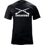 Army Infantry Branch Insignia Military Veteran T-Shirt (2X-Large, Black)