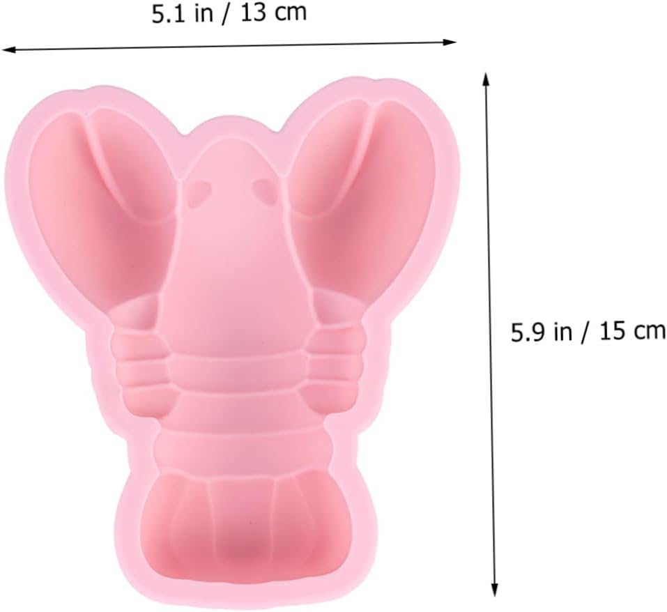 LIFKOME 2pcs Cartoon Crayfish Shaped Cake Molds, Food Grade Silicone