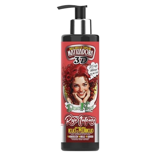 Dona Flora - Mascarilla Matizadora Rojos Mujer - 300ML - Intensifica el rojo y revive el color en cada uso - Fórmula Hidratante que Aporta Brillo y Fortalece la Fibra Capilar.