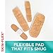 Band-Aid Brand Skin-Flex Adhesive Bandages for First Aid and Wound Care of Minor Cuts and Scrapes & Burns, Flexible Sterile Bandages Great for Fingers, Hands & Knees, Assorted Sizes, 20 ct