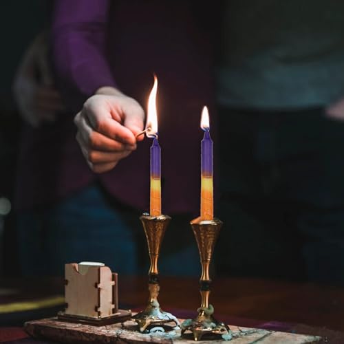 Majestic Giftware SC-SHHR-P Safed Shabbat Candle, 5-Inch, Harmony Purple, 12-Pack