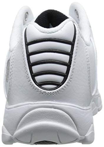 K-Swiss Mens St329 Sneaker, White/Black/Silver, 9 Us #TOP2