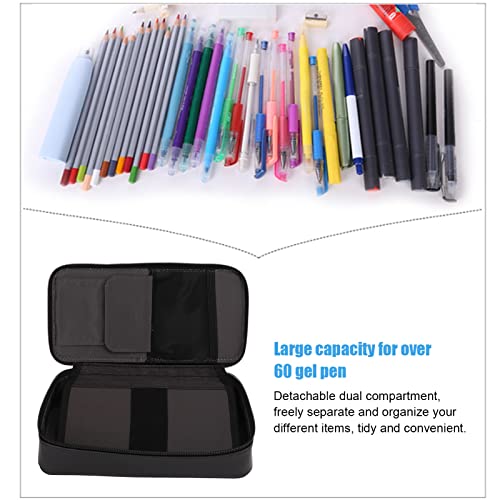 Estojo para lápis de grande capacidade, bolsa para lápis de grande capacidade, compartimentos duplos