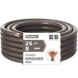 AWELTEC 8 Gauge Wire, 25 Feet Black Power Ground Cable, Primary Automotive Wires, Copper Clad Aluminum for Battery Cable, Car Audio, Amp Wiring, Generator, Automotive, RV