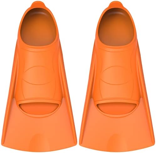 WSTOO Swimming Fins, Silicone Swimming Training Fins,Swimming Flippers Short Blade Build Leg Strength for Your,Size Suitable for Adults and Kids Unisex (f, X-Small)
