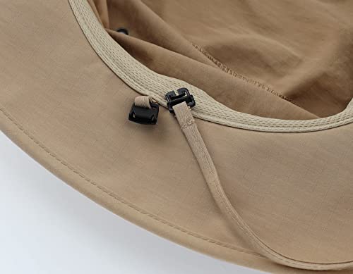Home Prefer Summer Upf 50+ Men's Bucket Sun Hat Wide Brim Fishing Hat Safari Hat (Desert) #TOP7