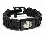 RattlerStrap Liberty Bracelet - Social Survival Strap - Money Stash - Bottle Opener - Black 550 Paracord - Adjustable Shackle - Minimalist Travel EDC - Small, Medium, Large (Medium)