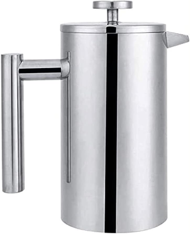 フレンチプレス、コーヒーメーカー（1L） - 二重壁大型コーヒープレスフィルター - 粒のないコーヒーをお楽しみください、スタイリッ