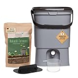 Bokashi Eimer Starterset grau - Bokashi Ferment & Bokashi Broschüre