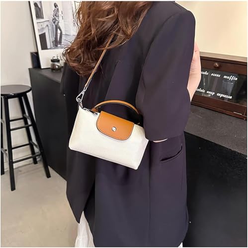 Genuine Leather Shoulder Crossbody Bag, Mini Light Luxury Women's Handbag, Shoulder Bag (White)4