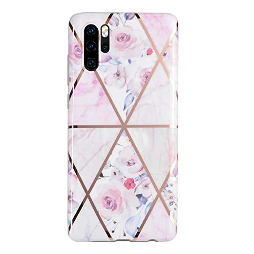 Ganwer Huawei P30 Pro fodral matt marmor mjuk silikon mobiltelefonfodral sten marmor ultra tunn mobiltelefonficka flexibel reptålig skyddande TPU-fodral för Huawei P30 Pro