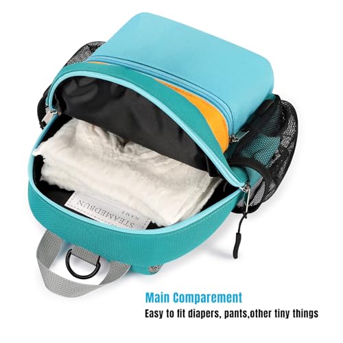 Image of STEAMEDBUN Toddler Backpack Leash for 1-3: Backpack with Leash for Boys Girls - Anti-Lost Harness Backpack for Walking, Orange Green Blue
