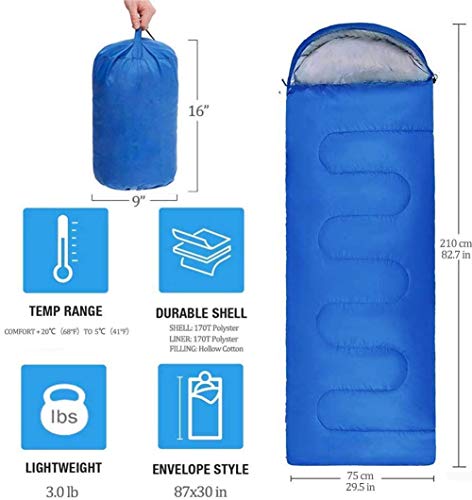 Image of Astrophile Sleeping Bag for Adults - Winter Sleeping Bags Certified for Temperatures 4C to 10C - Mummy Shape Foldable Camping Bed Height Upto 6'5 inchfeet - Travel Accessory for Camping, Hiking, Trekking (s6)