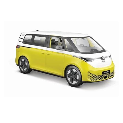 Scale car Model 1:25 for ID Buzz Bus Car Model Diecast Alloy Bus Vehicle Model Travel Taxi Model Collection Decorations Suitable for Display(Yellow)