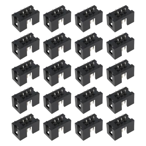 Briny River 20 Connecteurs IDC Mâles Droits 2,54 Mm 2 X 3 Broches (6 Broches) 3 A pour Modules PLC Servomoteurs Capteurs Industriels