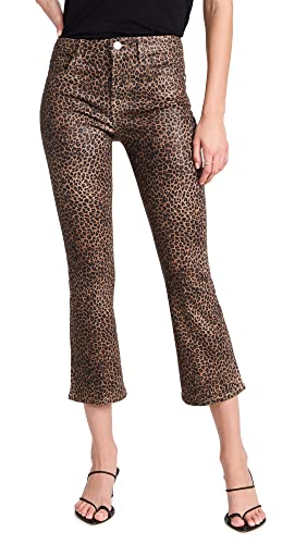 FRAME Womens Le Crop Mini Mid-Rise Coated Bootcut Jeans