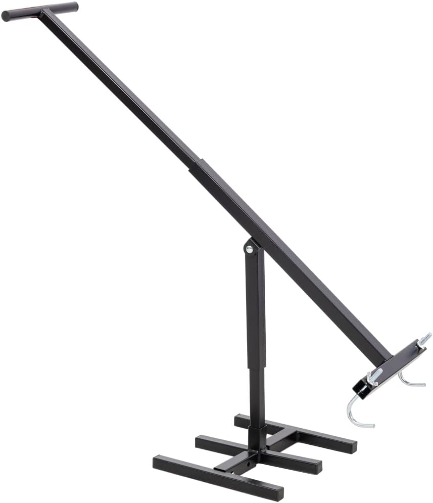 Manual Trash Compactor for 32-170 Gallon Bins, Heavy-Duty Rust-Resistant Steel, 35″ Lever Handle, No-Electric Touchless Waste Compression for Kitchen, Restaurant, Outdoor Use