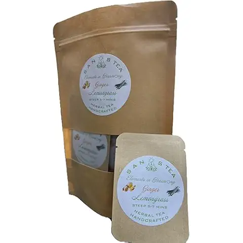 SanosTea Lemongrass Ginger Tea with Rose Hips, Cardamom, Cinnamon and Clove Cover
