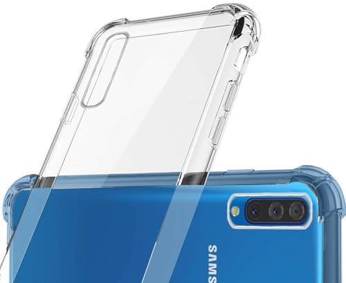 Image of BOXXO Flexible Back Cover for Samsung Galaxy A30s | Back Cover Transparent Clear Shockproof Case Four Corner Protection | Slim Protective Mobile Phone Cover for Samsung Galaxy A30s