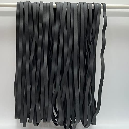 Amuu Rubber Bands Large Black 50 Pack 8 Inches Trash Can Band Set Elastic Bands For Office Supply Trash Can File Folders Cat Litter Box Size Big Rubbers Bands Large #TOP6