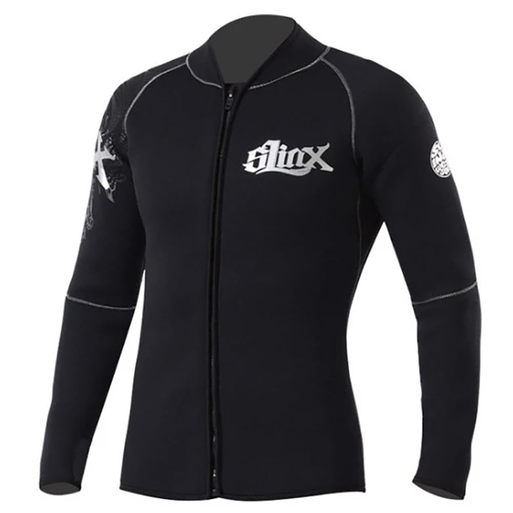 WYYHAA 3/5mm Neoprene Wetsuit Top Men Women, Long Sleeve Front Zip Wetsuit Jacket, Keep Warm for Diving Surfing Kayaking Swimming Scuba,5mm,L