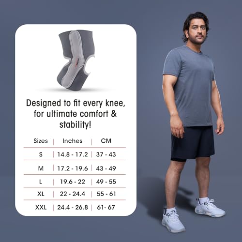 Image of Life Wear Elastic Knee Support with Hinges, Wrap-Around Design for Mild to Moderate Knee Instability, Medio-Lateral Hinges for Stability, Adjustable Fit for Comfort and Support, Size (L)
