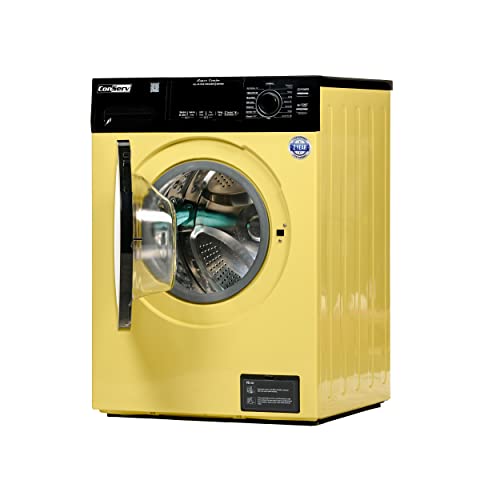 Conserv 18Lbs Compact All-In-One Combo Washer Dryer-Vented/Ventless Dry-Version3 (Yellow Black) #TOP2