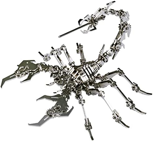 3D Metal Puzzle, 3D Puzzles Metal Puzzle Metal Model Kits YUEZUDPO 3D Scorpion DIY 190 Pieces 3D Jigsaw Puzzles Gifts for Christmas for Men Women DIY Desk Ornaments