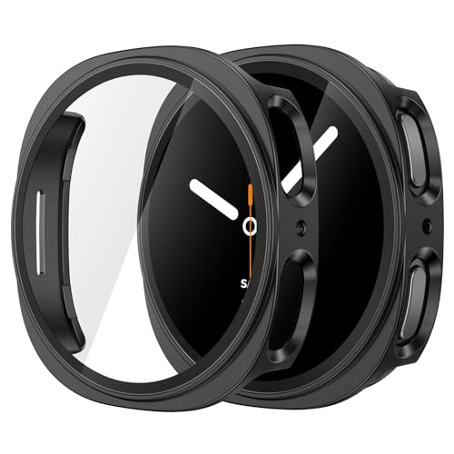Misxi �n�[�h�|���J�[�{�l�[�g�P�[�X �����K���X�t�� Samsung Galaxy Watch 8 40mm�p �I�[�����E���h�ی� ���h�~ �X�N���[���v���e�N�^�[�t�� Galaxy Watch8�p �u���b�N 2�p�b�N