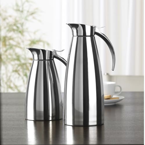 Miniatura 7 de Emsa Termo Eleganza Jarra Térmica De Acero Inoxidable, Apertura Fácil Que Permite Un Fácil Llenado Y Lavado, Mantenimiento 12 H Caliente Y 24 H Frío, 1 L, Color Gris