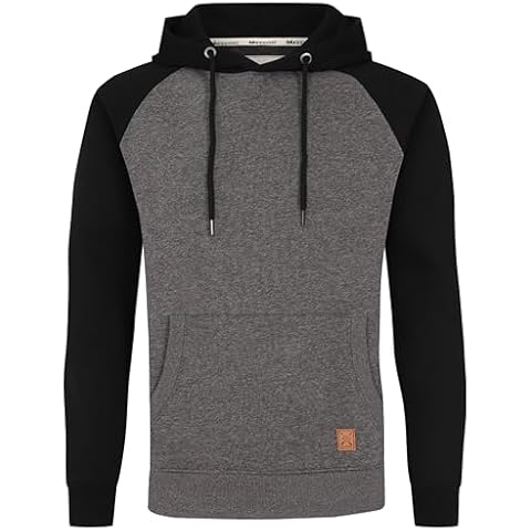 Mens OH Adjustable Fleece Hoodie in Grey Black Cover