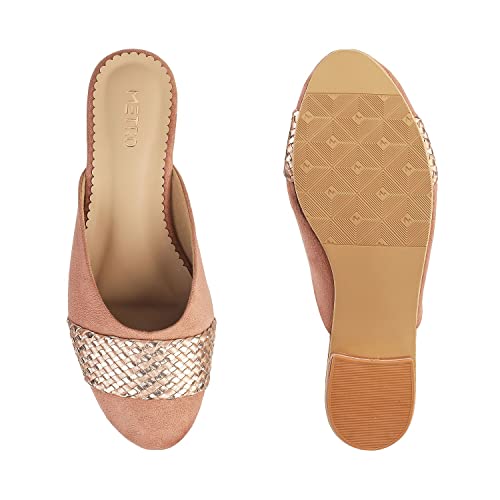 Image of Metro Women's Ethnic Weave Detail Fashion Heel Sandals