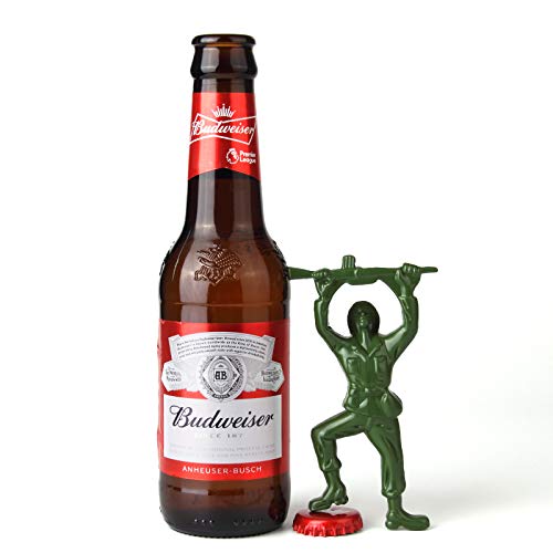 Creative 3D Army Man Bottle Opener,Unique Easy Opening Bottle Opener For Beer And Beverage （Green ） #TOP3