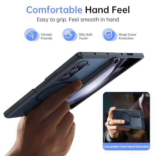 MOBOSI Magnetic for Z Fold 7 Case with Screen Protector, Compatible with Magsafe, Full-Body Coverage Hinge Protection, Shockproof Rugged Slim Phone Case for Samsung Galaxy Z Fold7, Black by MOBOSI - Image 8