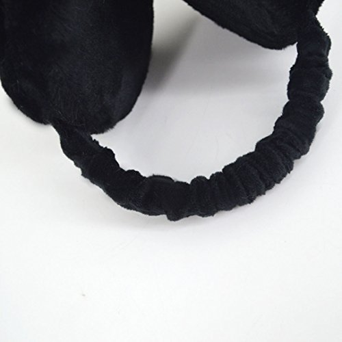 Goclothod Fleece Plush Earmuffs Winter Foldable Ear Warmers Sport Outdoor Travel Ear Muffs Black #TOP4