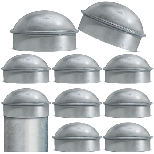 VIVIDA 4" Chain Link Post Caps, Galvanized Fence Post Caps for 4" OD Pipe, Chain Link Fence Gate Hardware, 10 PCS