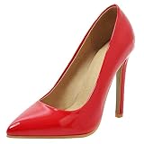 Heel Height : 11 CM Lydee Damen Schuhe Basic Pumps Slip On Stiletto Heels Elegant Office Dress Schuhe Party Red Gr 45