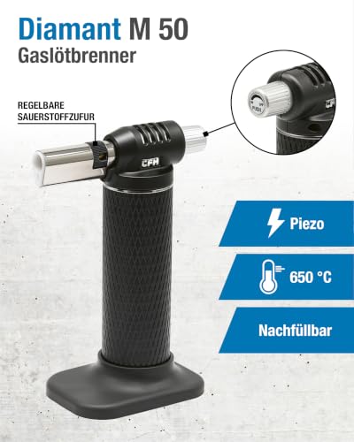 CFH Gaslötbrenner Diamant M 50, mit Piezozündung, stufenlos regelbar