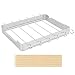 UNICOOK Upgraded Stainless Steel Barbecue Skewer Shish Kabob Set, 6pcs 13.5"L Skewer Sticks with Foldable Large Grill Rack, Keeps Kabobs from Sticking to the Grill Grate, 50pcs Bamboo Skewers as Bonus