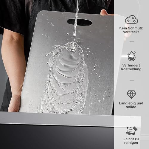 Miniatura 4 de 3 Tablas De Cortar De Titanio, Acero Inoxidable S316, Tabla De Corte De Titanio De Doble Cara, Tabla De Cortar De Titanio Para Carne, Frutas