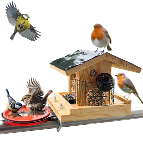 STAFECO Vogelfutterhaus Vogelhaus für Balkon wetterfest...
